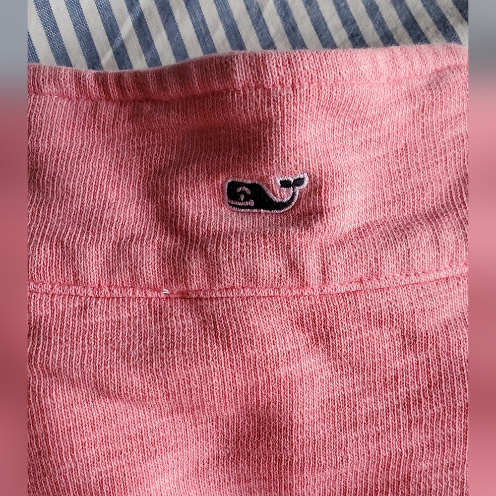 Vineyard Vines  Pink Bubble Gum Zip Collar Pullover Sweatshirt for women size L - Picture 8 of 12